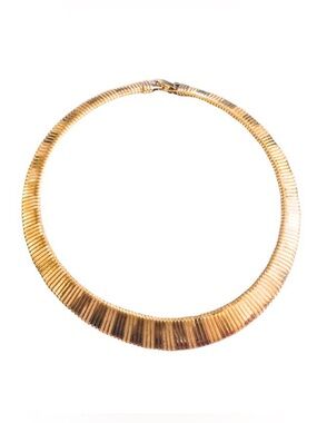 Vintage Unsigned Gold Toned Omega Necklace